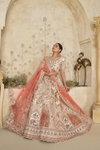 Cream Colour Silk With Embroidery Work Lahenga With Blouse Dupatta Suppliers In India KF 2111